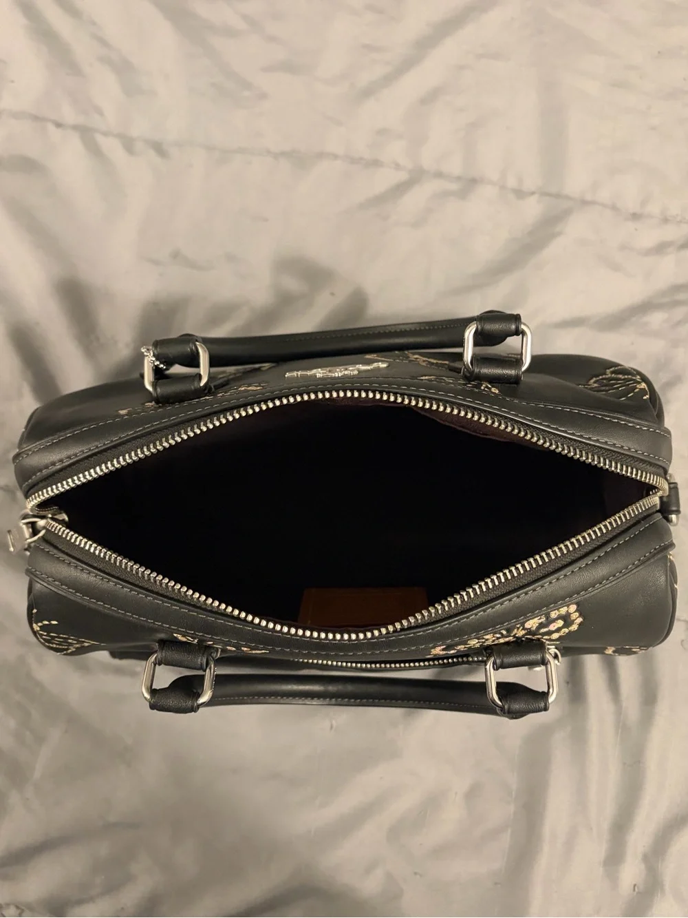 Coach Rowan Satchel Bag With Butterfly Print